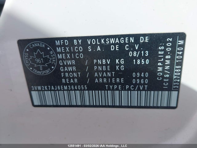 3VW2K7AJ6EM364055 Volkswagen JETTA S