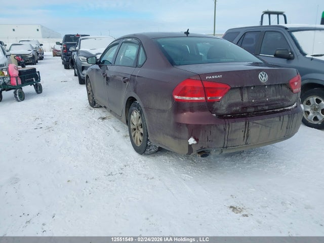 12551549 :رقم المزاد ، 1VWAH7A34DC045233 vin ، 2013 Volkswagen Passat 2.5l Trendline مزاد بيع