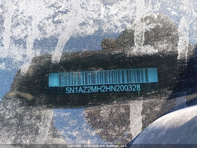 5N1AZ2MH2HN200328 Nissan Murano S/sl/sv/platinum