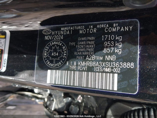 Продаж на аукціоні авто 2025 Hyundai Venue Essential, vin: KMHRB8A3XSU363888, номер лоту: 12551563