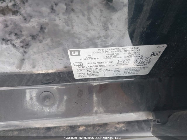 Cadillac Escalade 2016 1GYS4DKJ4GR272657 Image 9