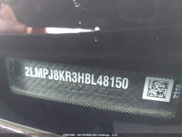 Продаж на аукціоні авто 2017 Lincoln Mkx Select, vin: 2LMPJ8KR3HBL48150, номер лоту: 12551588