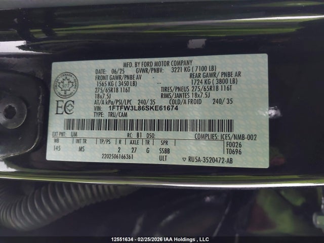 1FTFW3L86SKE61674 Ford F150 Xlt