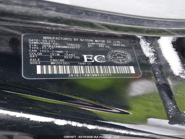 JN1BJ1AW5MW435777 Nissan Qashqai S