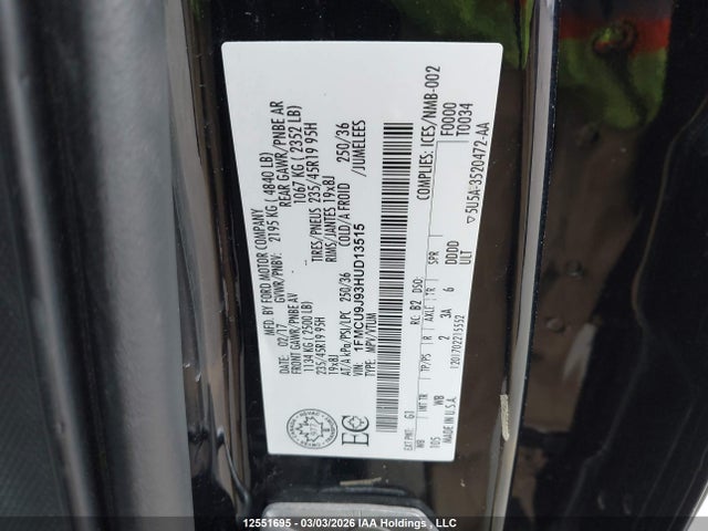 1FMCU9J93HUD13515 Ford Escape