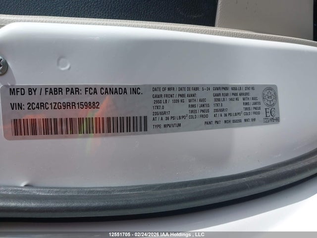 2C4RC1ZG9RR159882 Chrysler Grand Caravan Sxt