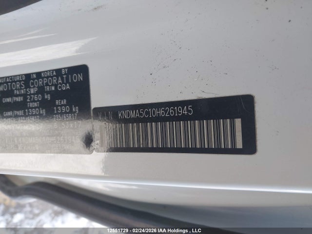 KNDMA5C10H6261945 KIA Sedona L