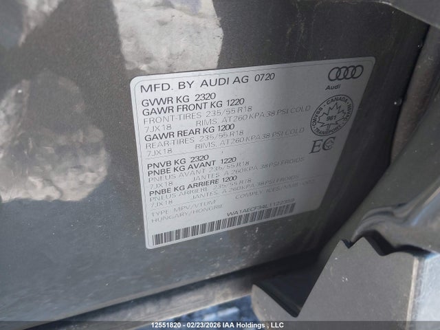 WA1AECF34L1122359 Audi Q3 PREMIUM