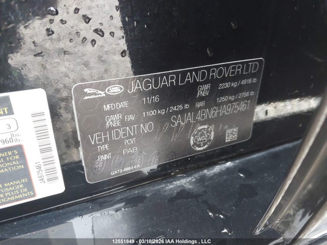 SAJAL4BN6HA975461 Jaguar Xe 2.0l Diesel R-sport