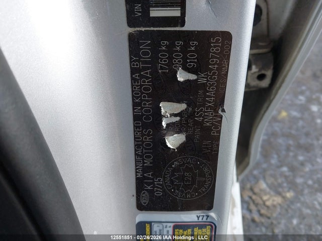 KNAFX4A63G5497815 KIA Forte