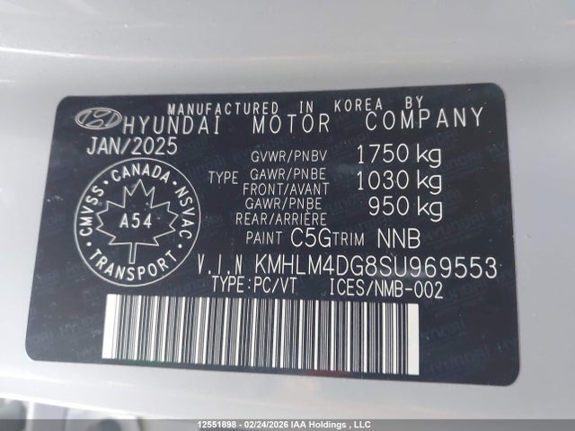 KMHLM4DG8SU969553 Hyundai Elantra Preferred With Tech Package
