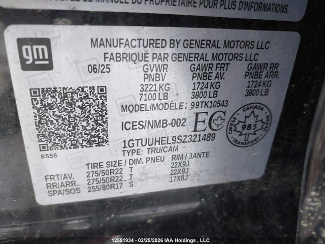 1GTUUHEL9SZ321489 GMC Sierra K1500 Denali Ultimate