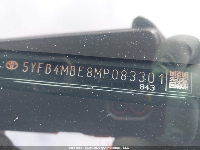 12551961 :رقم المزاد ، 5YFB4MBE8MP083301 vin ، 2021 Toyota Corolla Se مزاد بيع