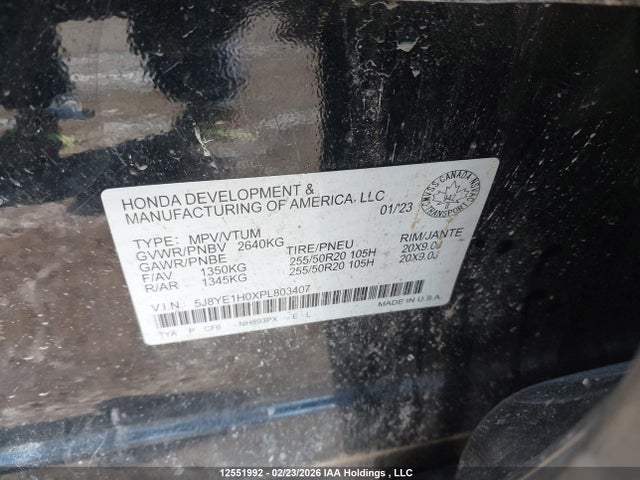 Продажа на аукционе авто 2023 Acura Mdx A-spec, vin: 5J8YE1H0XPL803407, номер лота: 12551992