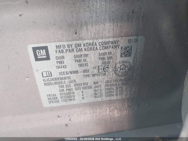 Buick Encore 2014 KL4CJASB9EB640762 Image 9