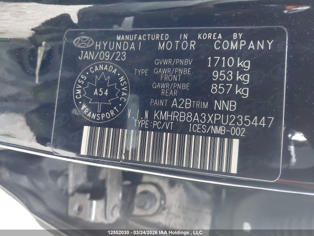 Продажа на аукционе авто 2023 Hyundai Venue Essential, vin: KMHRB8A3XPU235447, номер лота: 12552030