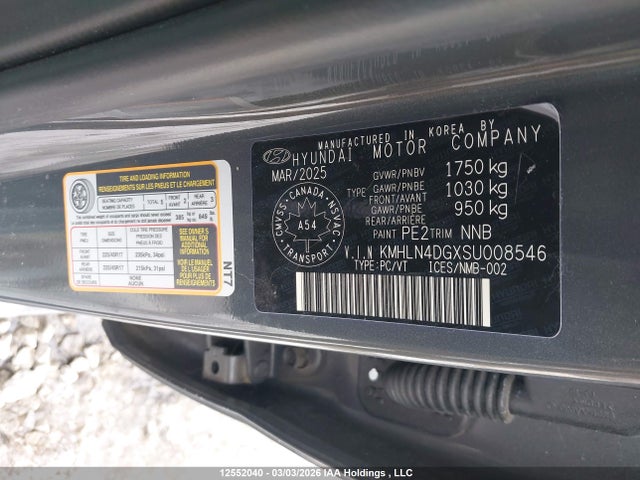 KMHLN4DGXSU008546 Hyundai Elantra