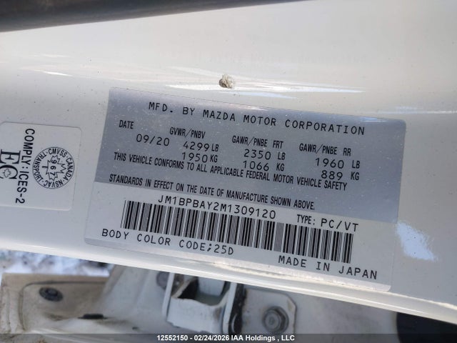 JM1BPBAY2M1309120 Mazda Mazda3 100th Anniversary Edition