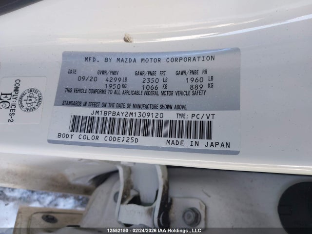 JM1BPBAY2M1309120 Mazda Mazda3 100th Anniversary Edition
