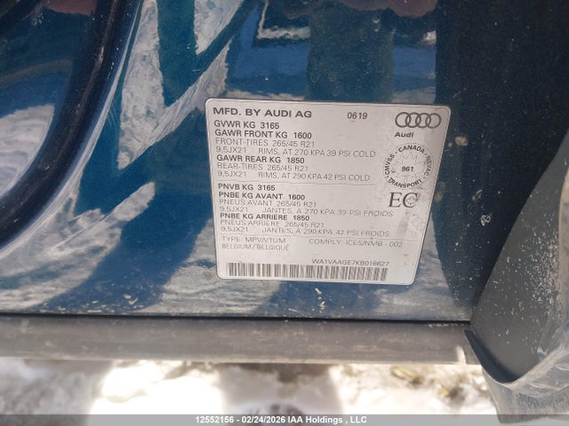 WA1VAAGE7KB016627 Audi E-tron 55 Technik
