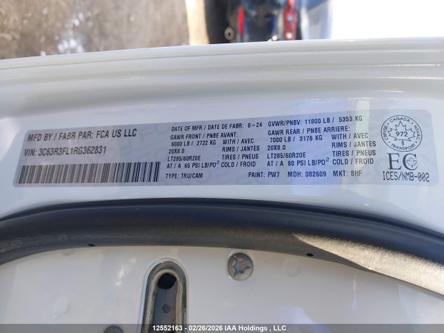 3C63R3FL1RG362831 RAM 3500 Limited Longhorn