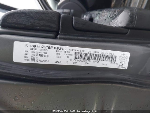 Aukcja sprzedaży 2012 Jeep Grand Cherokee Laredo, vin: 1C4RJFAG3CC216978, numer aukcji: 12552234
