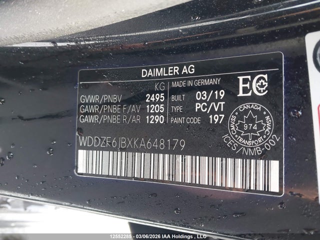 WDDZF6JBXKA648179 Mercedes-Benz E 450 4matic