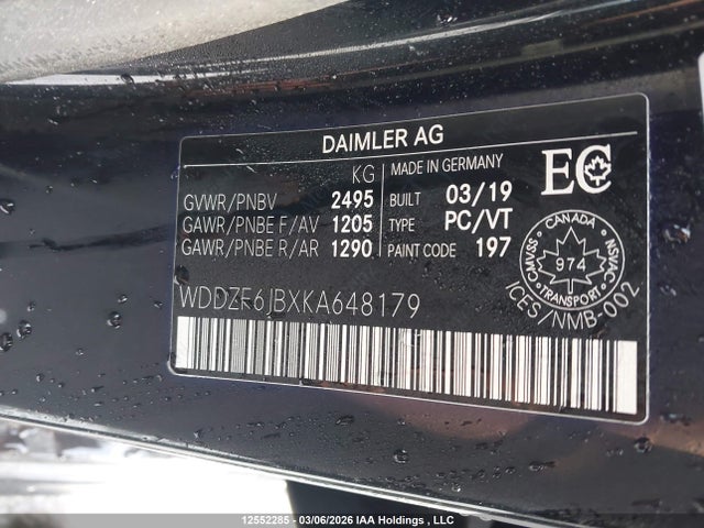 WDDZF6JBXKA648179 Mercedes-Benz E 450 4matic