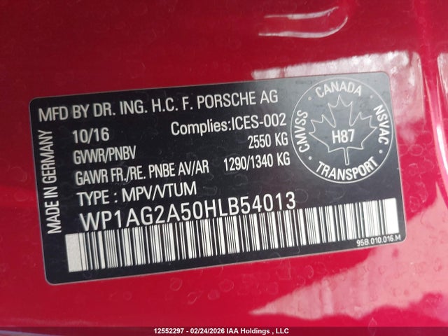WP1AG2A50HLB54013 Porsche Macan Gts