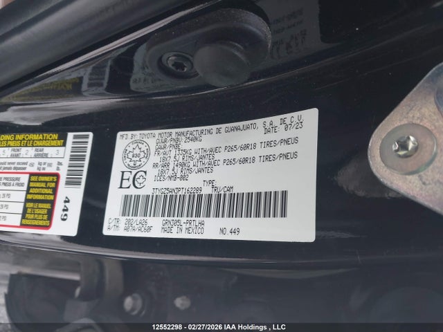 3TYGZ5AN3PT162289 Toyota Tacoma Ltd Nightshade