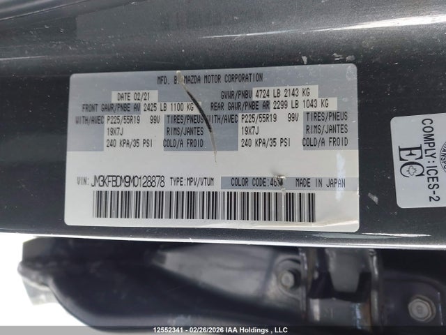 JM3KFBDM9M0128878 Mazda CX-5