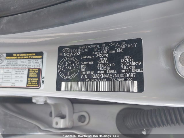 Aukcja sprzedaży 2022 Hyundai Ioniq 5 Preferred Long Range, vin: KM8KN4AE7NU053687, numer aukcji: 12552425