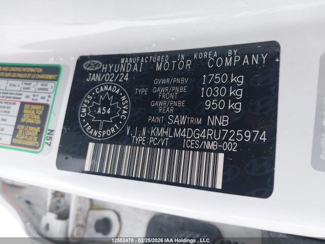 Продажа на аукционе авто 2024 Hyundai Elantra Preferred W/tech Package, vin: KMHLM4DG4RU725974, номер лота: 12552478