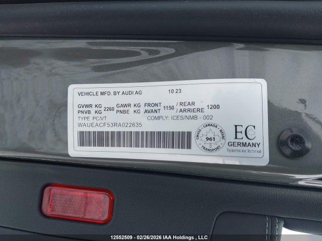 WAUEACF53RA022635 Audi A5 45 Technik