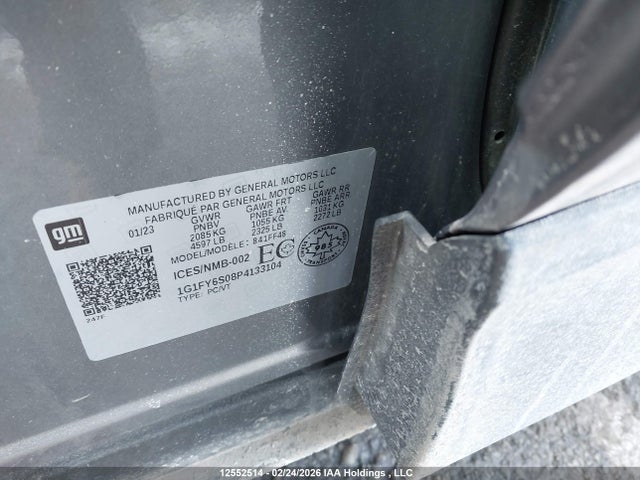 1G1FY6S08P4133104 Chevrolet Bolt Euv Lt