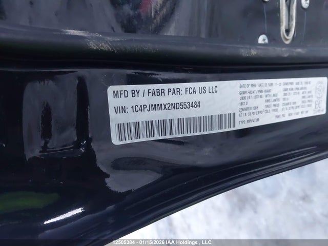 1C4PJMMX2ND553484 Jeep Cherokee Latitude Lux