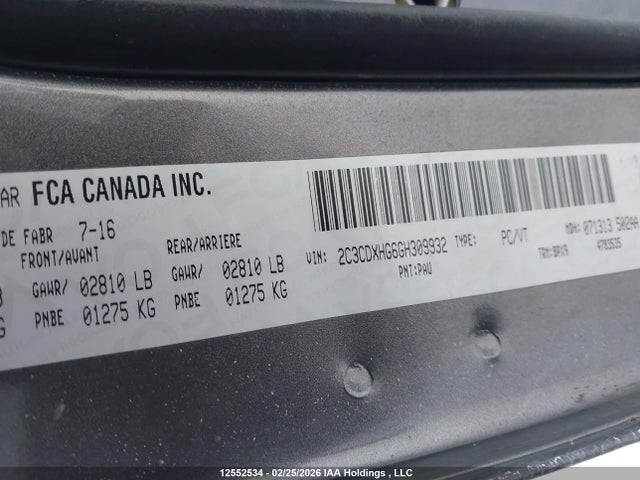 2C3CDXHG6GH309932 Dodge Charger Sxt