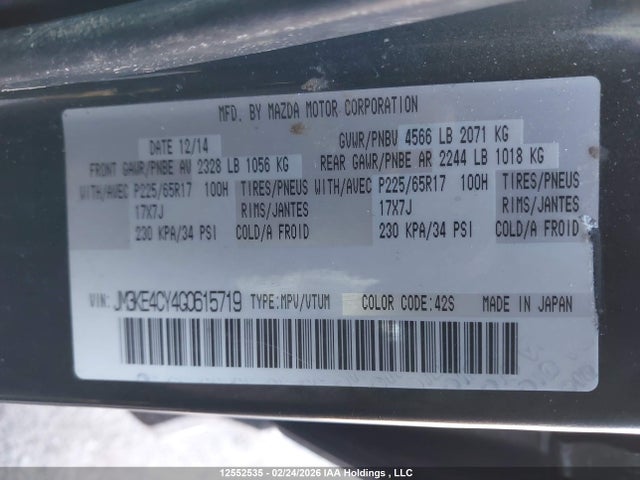 JM3KE4CY4G0615719 Mazda Cx-5 Gs