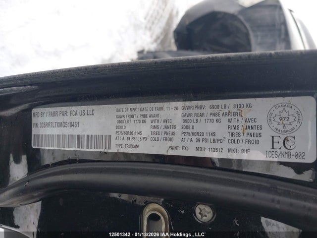 3C6RR7LTXMG518461 RAM 1500 Classic Slt