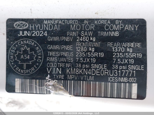 KM8KN4DE0RU317771 Hyundai Ioniq 5