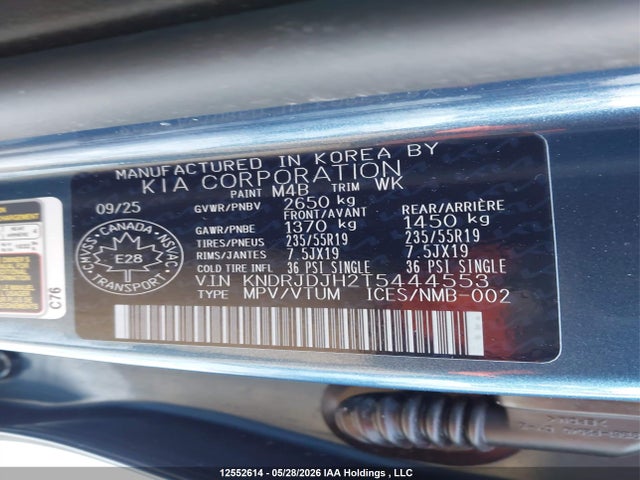 KNDRJDJH2T5444553 KIA Sorento Phev Ex/lx