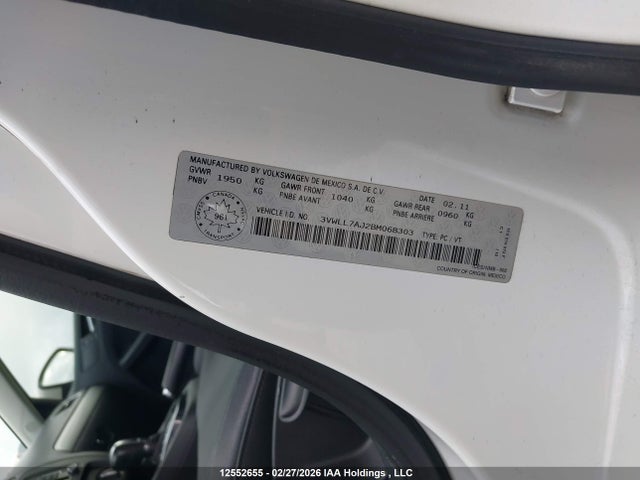 Продажа на аукционе авто 2011 Volkswagen Jetta Tdi, vin: 3VWLL7AJ2BM068303, номер лота: 12552655