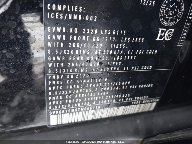 3VVGR7RM9TM055116 Volkswagen Tiguan Se R-line Black