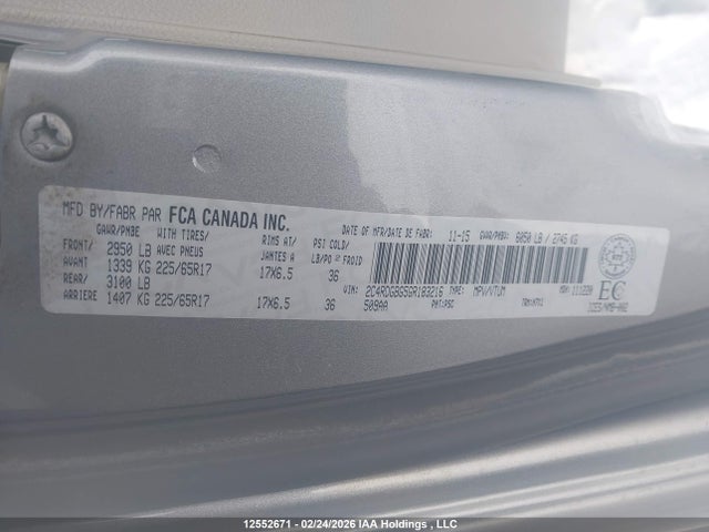 Aukcja sprzedaży 2016 Dodge Grand Caravan Se/sxt, vin: 2C4RDGBG5GR183216, numer aukcji: 12552671