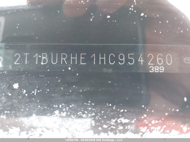 2T1BURHE1HC954260 Toyota COROLLA LE