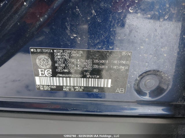 JTMAAAAA9RA038297 Toyota Bz4x Le
