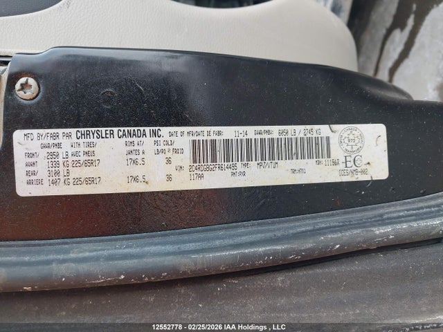 2C4RDGBG2FR614495 Dodge Grand Caravan Se