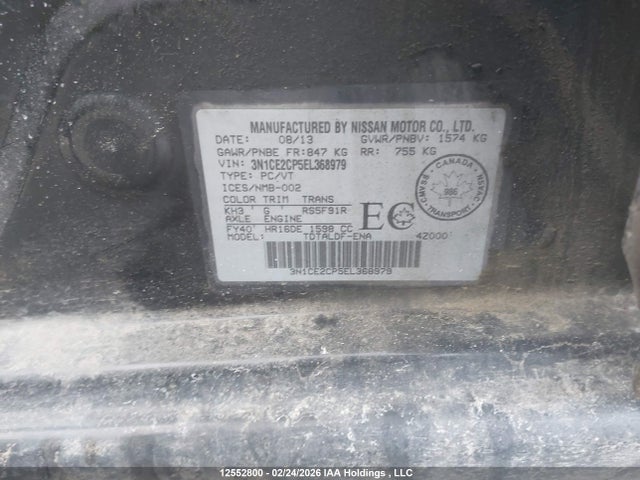 Nissan Versa 2014 3N1CE2CP5EL368979 Image 18