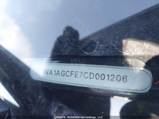 12552879 :رقم المزاد ، WA1AGCFE7CD001206 vin ، 2012 Audi Q7 Prestige مزاد بيع