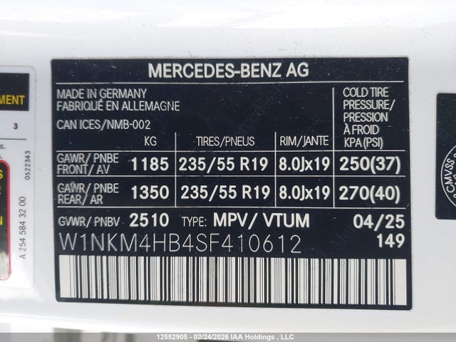 W1NKM4HB4SF410612 Mercedes-Benz Glc 300 4matic